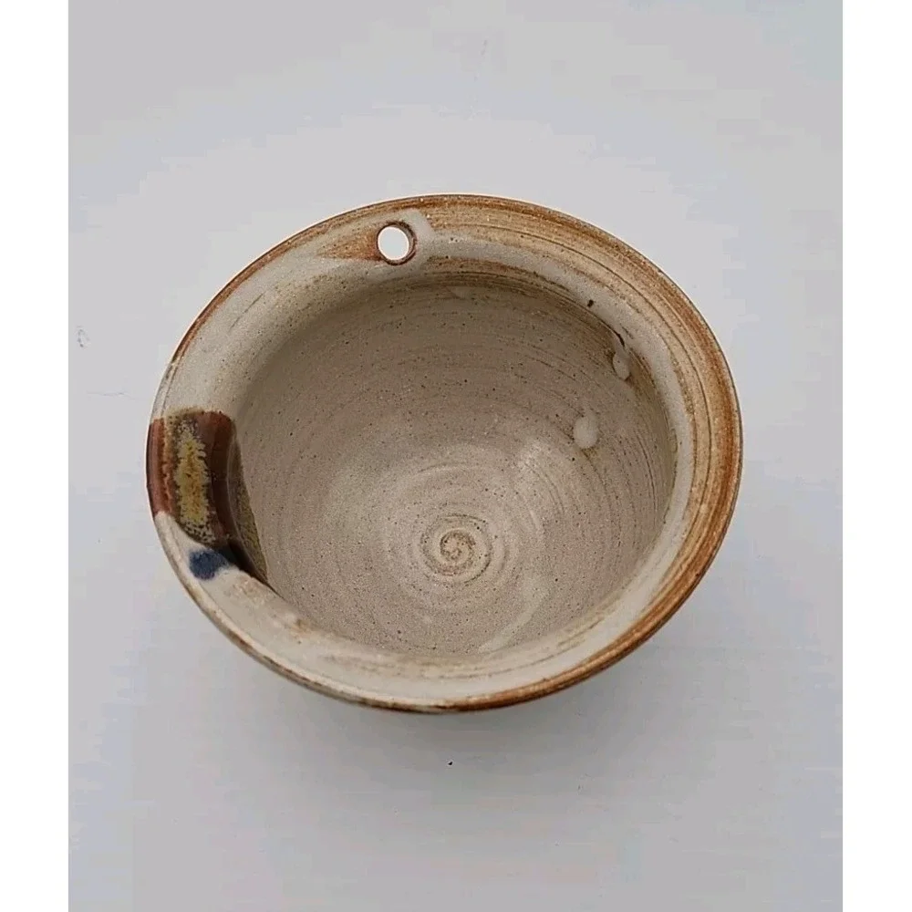 Glazed Pottery Egg, Yolk Separator kitchen Decor pottery OOAK DRIP‎ glaze Gadget